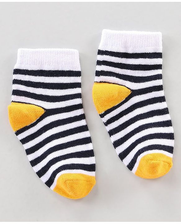Cute Walk by Babyhug Ankle Length Anti Bacterial Socks Sun Design Pack of 3 - Blue White
