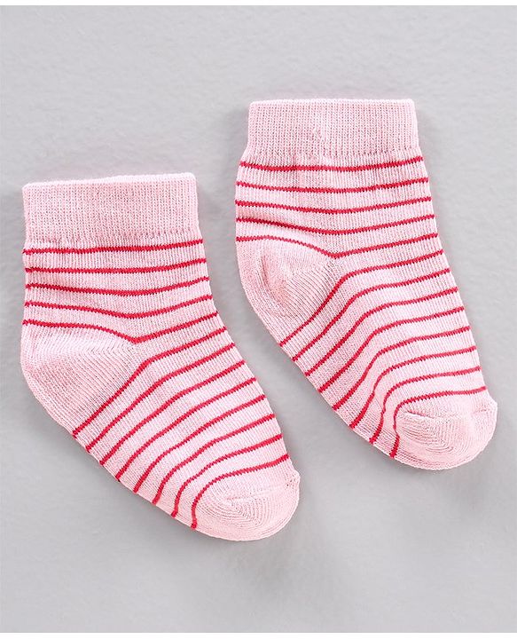 Cute Walk by Babyhug Cotton Knit Regular Length Antibacterial Socks Multi Design Pack Of 3 - Multicolour