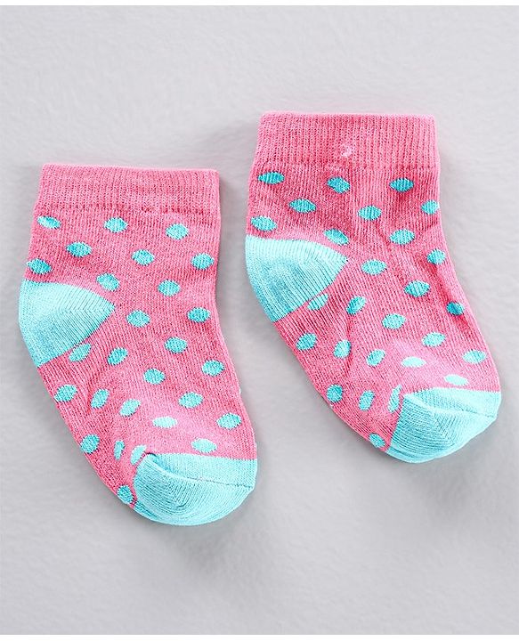 Cute Walk by Babyhug Cotton Knit Regular Length Antibacterial Socks Multi Design Pack Of 3 - Multicolour