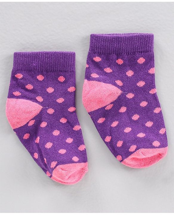 Cute Walk by Babyhug Cotton Knit Regular Length Antibacterial Socks Multi Design Pack Of 3 - Multicolour