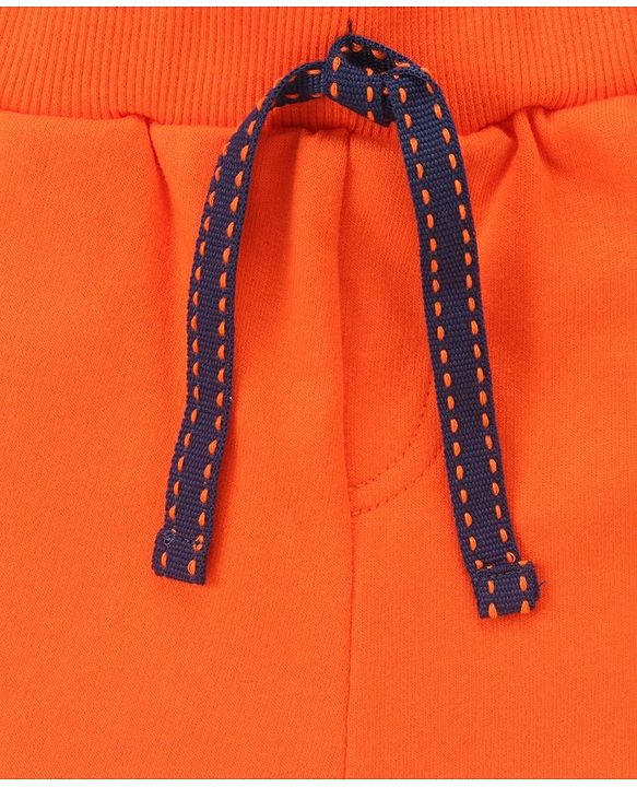 Babyhug Half Sleeves Tee & Shorts Birds - Navy Orange