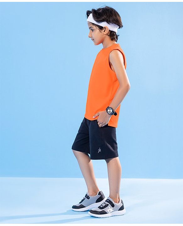 Pine Active Sleeveless Solid Colour Tee - Orange