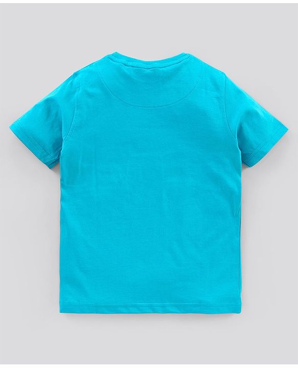 Pine Kids Half Sleeves Bio Wash T-shirt Solid Pack of 2 - Blue Red