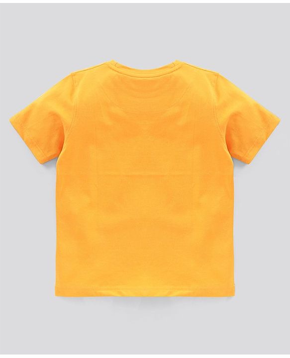 Pine Kids Half Sleeves Bio Wash Cotton T-shirt Solid Pack of 2 - Yellow Navy Blue
