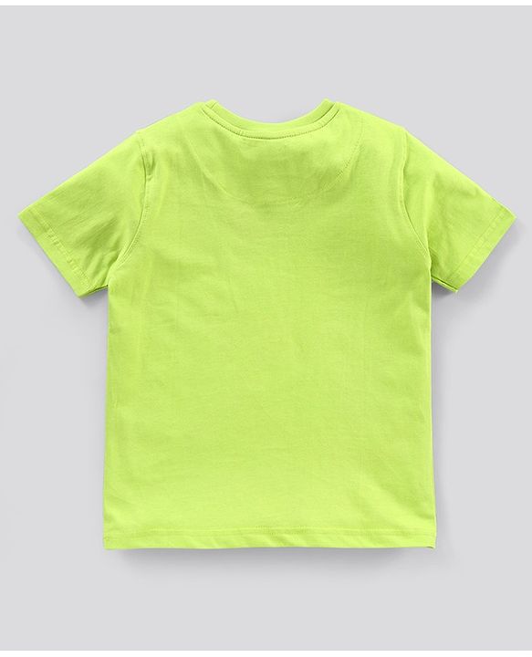Pine Kids Half Sleeves Bio Wash T-shirt Solid Pack of 2 - Orange Green