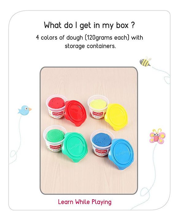 Babyhug My Fun Jumbo Dough Kit with 4 Regular Colors - 480 g
