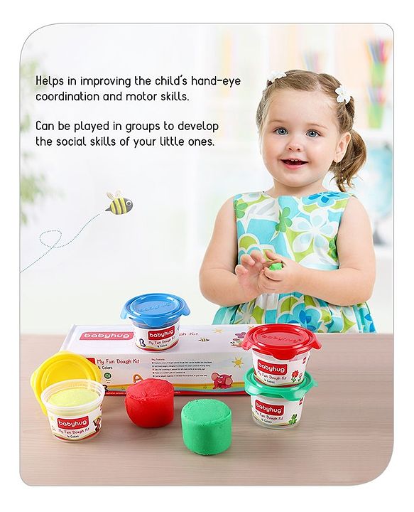 Babyhug My Fun Jumbo Dough Kit with 4 Regular Colors - 480 g