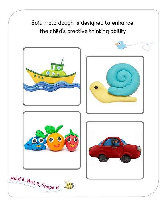 Babyhug My Fun Dough Return Gift Set Kit with 12 Tools Pack of 6 - 540 g