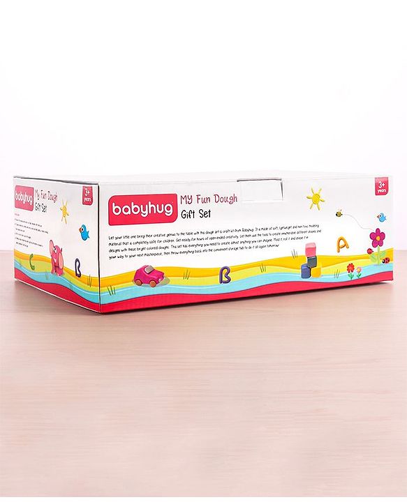Babyhug My Fun Dough Return Gift Set Kit with 12 Tools Pack of 6 - 540 g