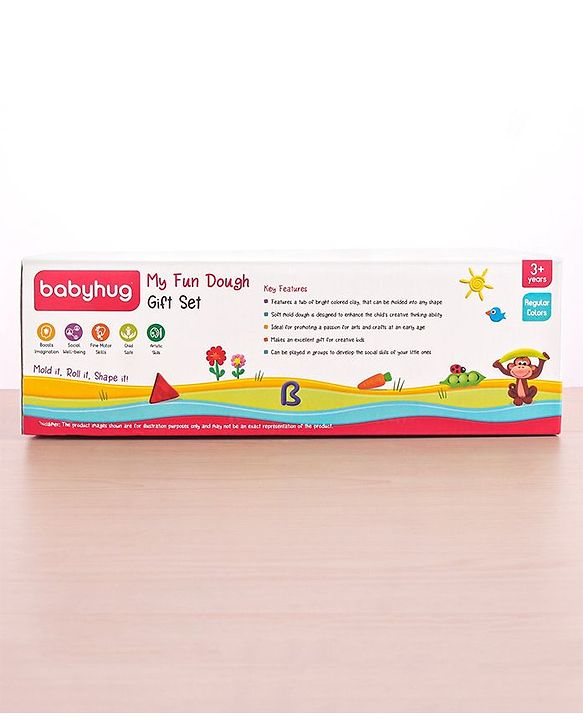 Babyhug My Fun Dough Return Gift Set Kit with 12 Tools Pack of 6 - 540 g