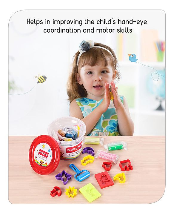 Babyhug My Fun Dough Jumbo Return Gift Set -16 pcs - 400 g| Safe Non-Toxic Modeling Dough | Creative molding | Fosters Creativity & Imagination | BIS Certified