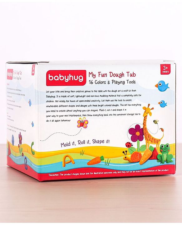 Babyhug My Fun Dough Jumbo Return Gift Set -16 pcs - 400 g| Safe Non-Toxic Modeling Dough | Creative molding | Fosters Creativity & Imagination | BIS Certified