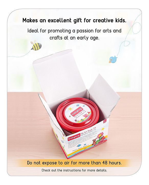 Babyhug My Fun Dough Jumbo Return Gift Set Kit With 12 Tools Pack Of 10 - 500 g