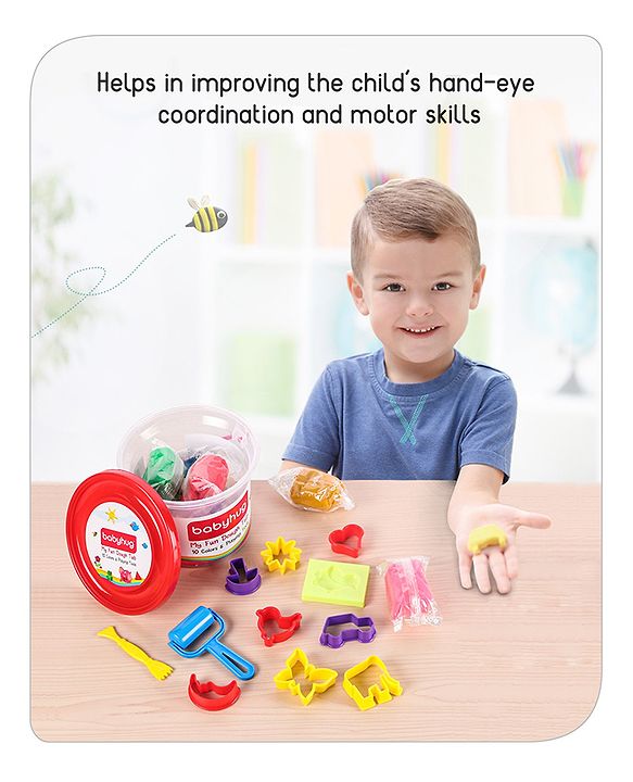 Babyhug My Fun Dough Jumbo Return Gift Set Kit With 12 Tools Pack Of 10 - 500 g