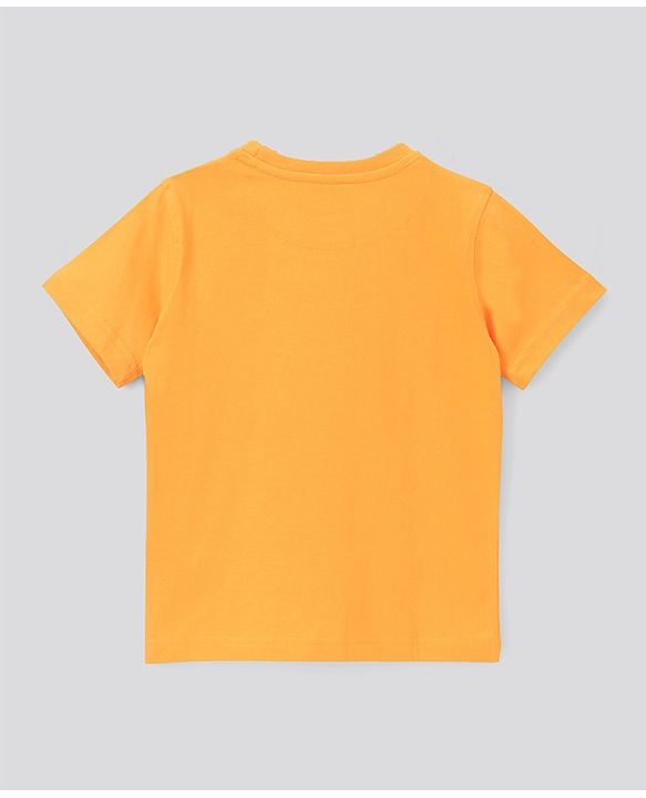 Pine Kids Half Sleeves Biowashed Tee - Yellow