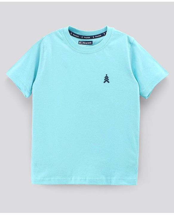 Pine Kids Biowash Half Sleeves Tees Pack of 3 - Sky Blue White Red