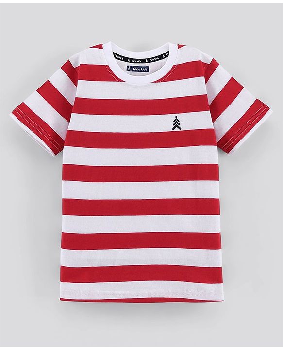 Pine Kids Biowash Half Sleeves Tees Pack of 3 - Black Light Grey Red