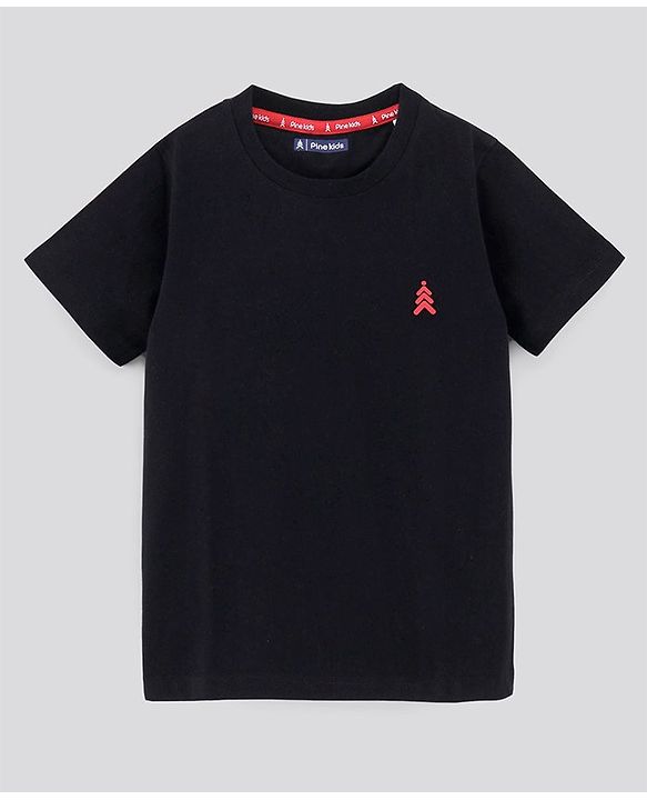 Pine Kids Biowash Half Sleeves Tees Pack of 3 - Black Light Grey Red