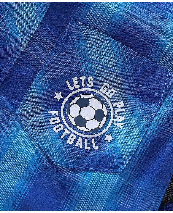 Babyhug Full Sleeves Check Shirt - Blue
