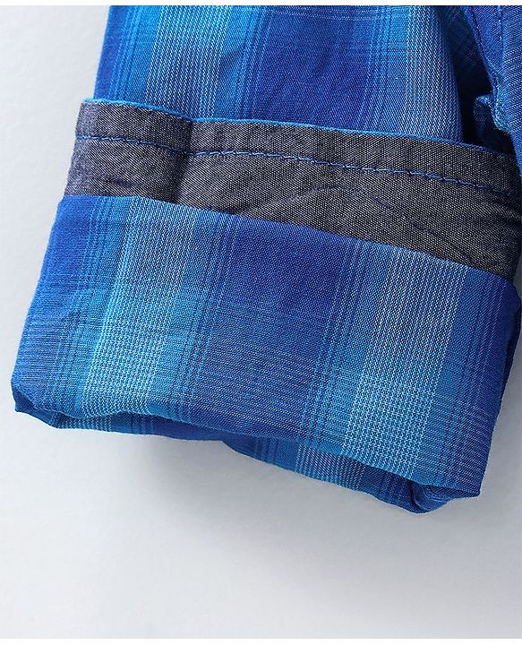 Babyhug Full Sleeves Check Shirt - Blue