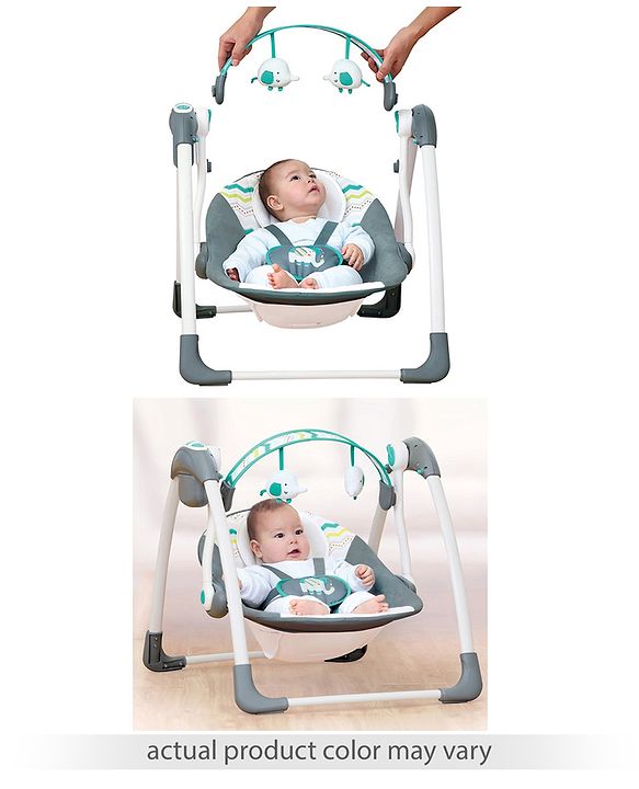 Babyhug Galaxy Electric Swing with Extra Free Motor & Remote - Grey (Without Hanging Toys)