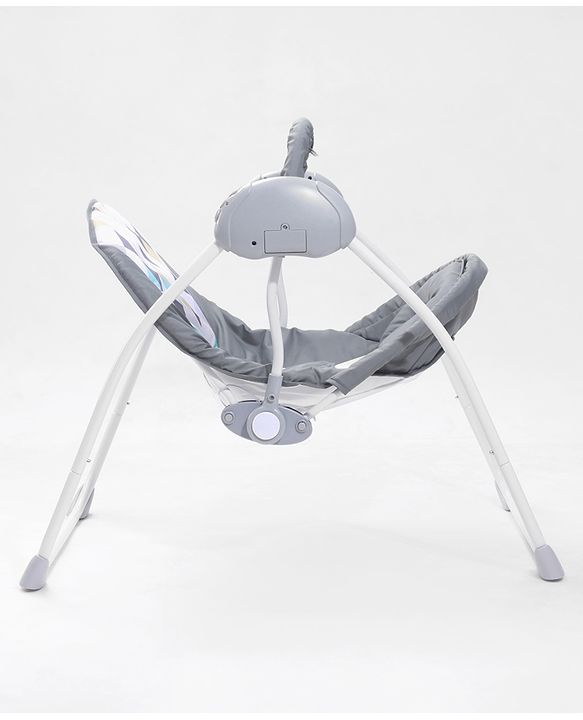 Babyhug Galaxy Electric Swing with Extra Free Motor & Remote - Grey (Without Hanging Toys)
