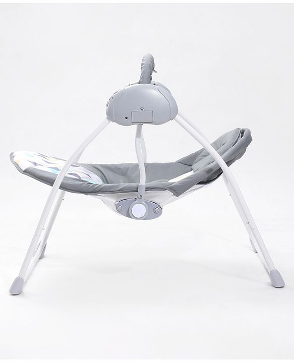 Babyhug Galaxy Electric Swing with Extra Free Motor & Remote - Grey (Without Hanging Toys)