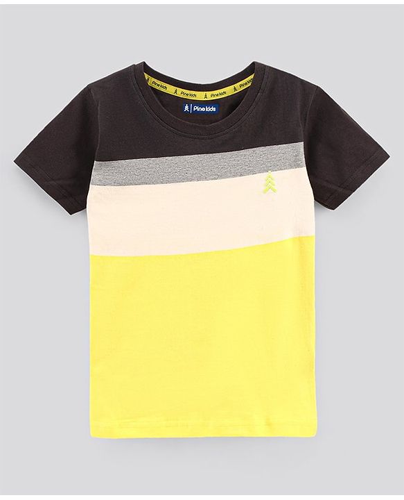Pine Kids Half Sleeves Biowashed T-Shirts Multi Print Pack Of 3 - Multicolor