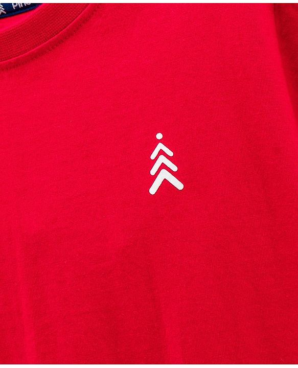 Pine Kids Biowash Half Sleeves Tees Pack of 2 - Red Light Grey