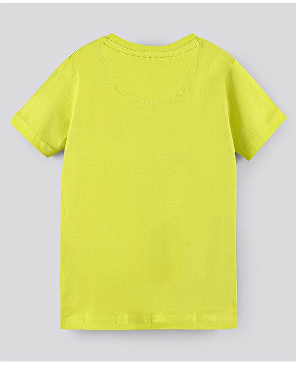 Pine Kids Biowash Half Sleeves Tees Text Print Pack of 3 - Light Green White