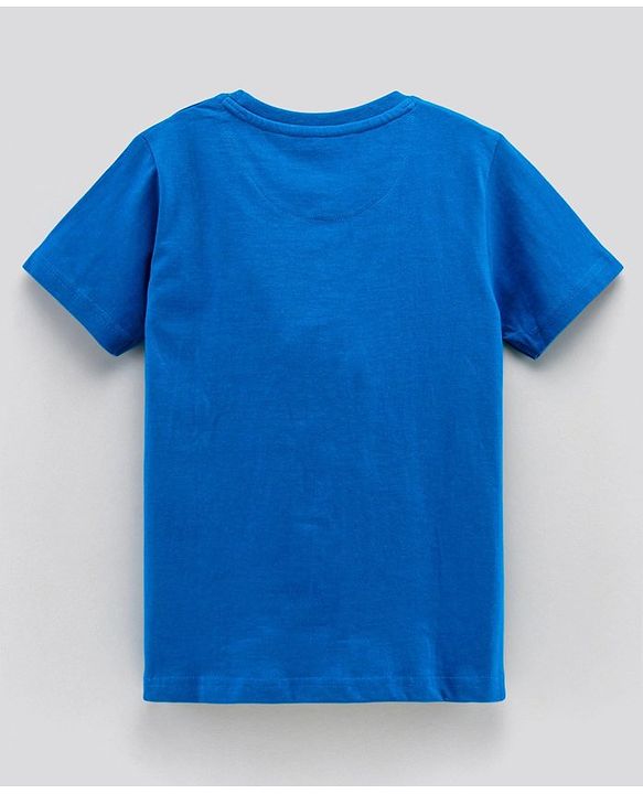 Pine Kids Biowash Half Sleeves Tees Beach Party Print Pack of 3 - Royal Blue Green