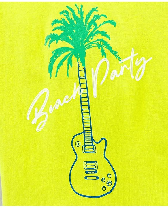 Pine Kids Biowash Half Sleeves Tees Beach Party Print Pack of 3 - Royal Blue Green