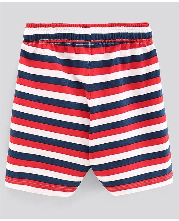 Pine Kids Biowashed Half Sleeves Night Suit Text Print - Red