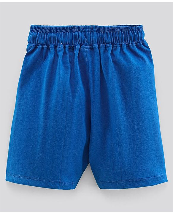Pine Kids Biowash Sleeveless Tee & Shorts Text Print - Blue