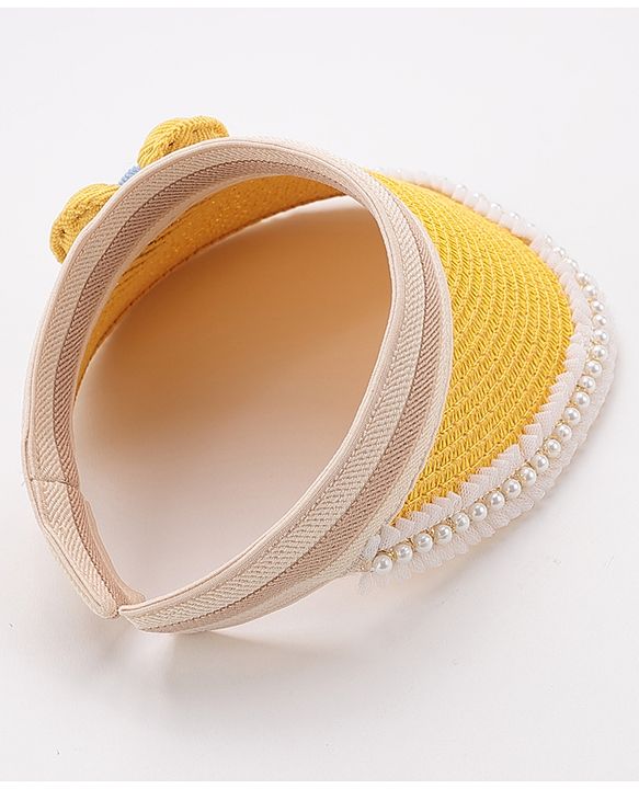 Babyhug Crochet work Straw Hats With Bow - Yellow