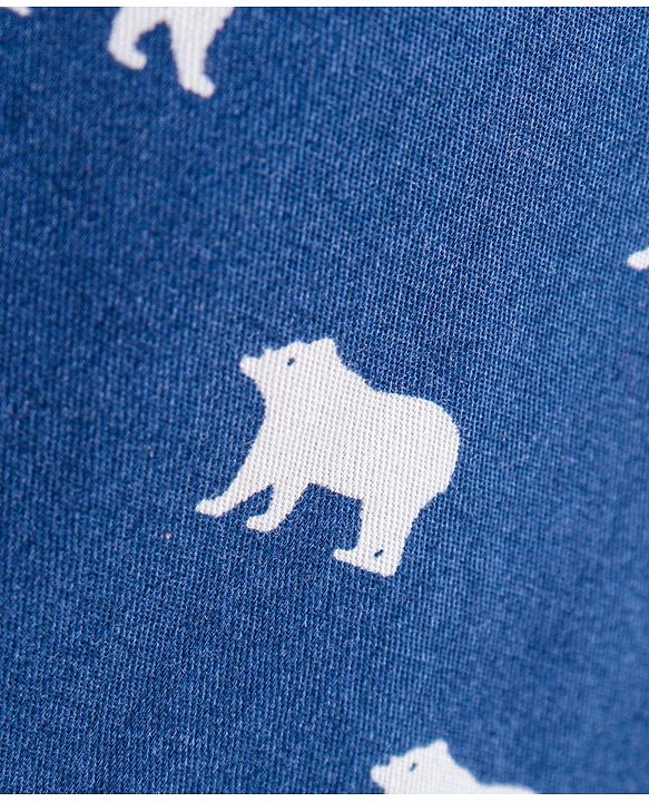 Babyhug Full Sleeves Cotton Shirt Bear Print- Blue