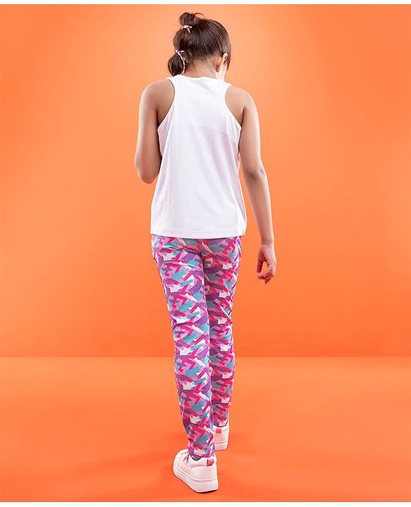 Pine Active Full Length Printed Leggings - Pink