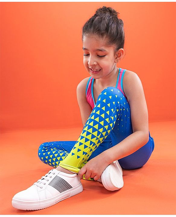 Pine Active Full Length Leggings HD Print - Blue