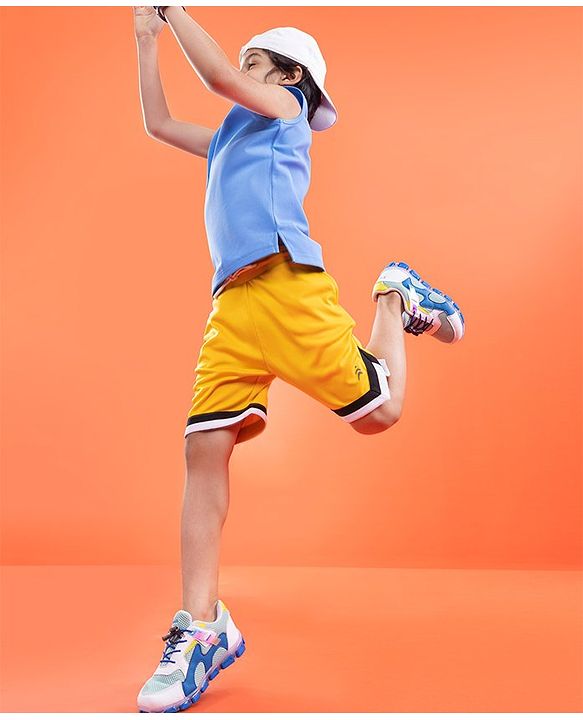Pine Active Knee Length Shorts Quick Dry HD Print - Yellow