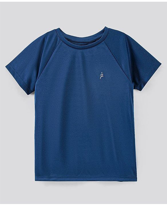 Pine Active Lycra T-shirt and Shorts Set HD Print - Blue
