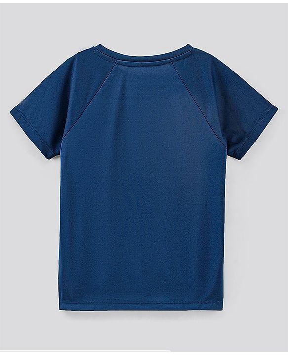 Pine Active Lycra T-shirt and Shorts Set HD Print - Blue