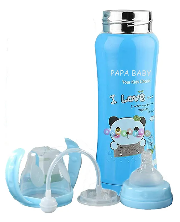 240ml Baby Bottle Thermos Stainless Steel Feeding Bottle 3-in-1