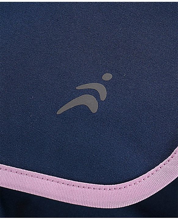 Pine Active Poly Lycra Knit Athleisure Sleeveless Top & Bottom Set Balls Printed - Purple Blue