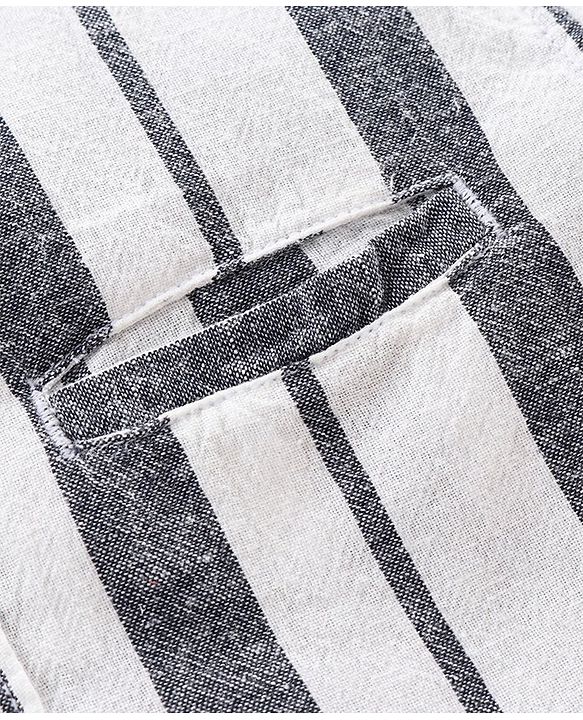 Pine Kids Full Sleeves Stripe Shirt Softener Wash - White
