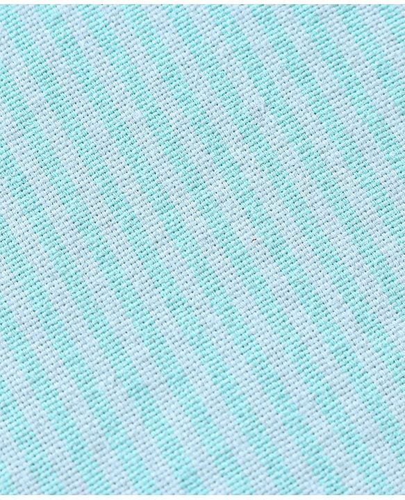 Pine Kids Full Sleeves Striped Shirt Half Button Placket Softner Wash - Blue