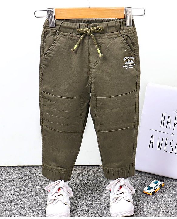 Babyhug Full Length Trouser - Olive