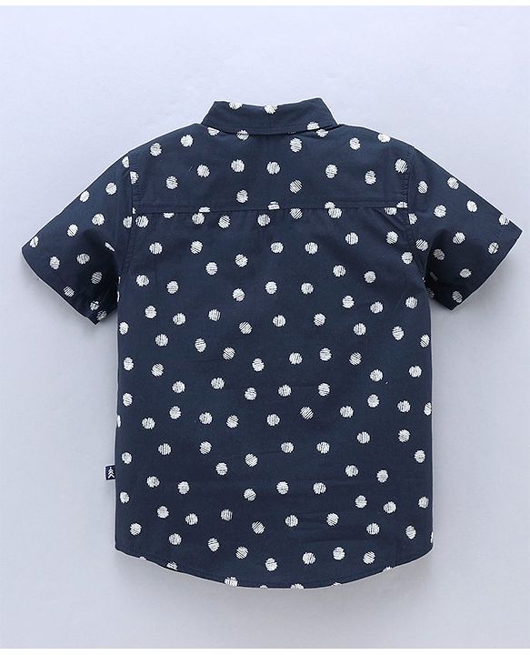 Pine Kids Half Sleeves Shirt All Over Print- Blue