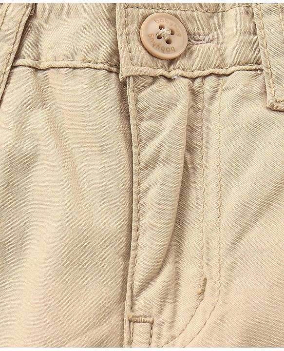 Babyhug Full Length Convertible Cargo Solid Trousers - Beige