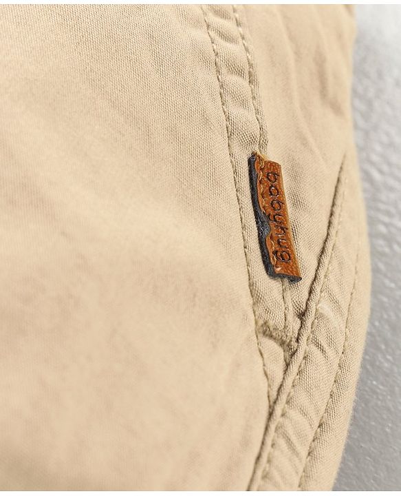 Babyhug Full Length Convertible Cargo Solid Trousers - Beige