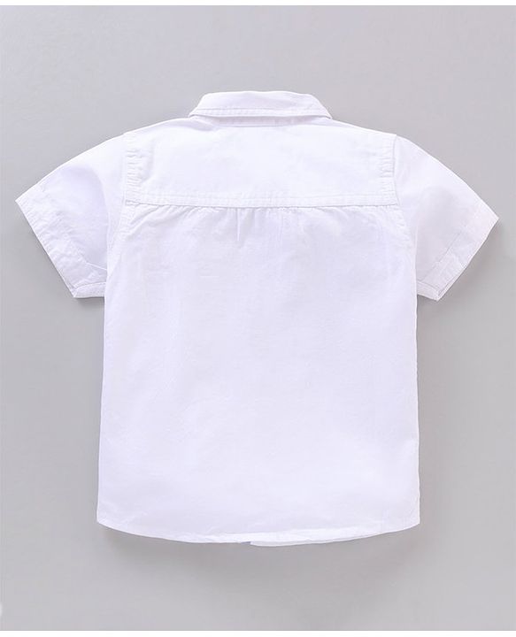 Babyhug Half Sleeves Cotton Shirt Car & Space Patch Pack of 2 - Pink White